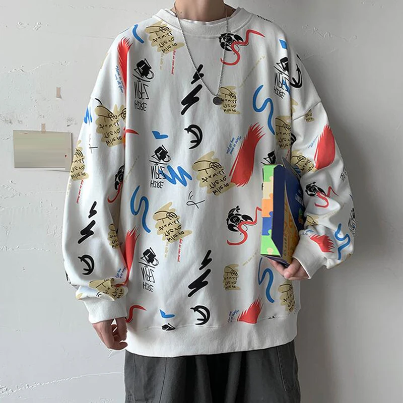 

SFABL Letter Printed Hoodie Men Oversized High Street Harajuku Sweatshirts Mens Streetwear Hip Hop Pullover Hoodie Youthful Tops