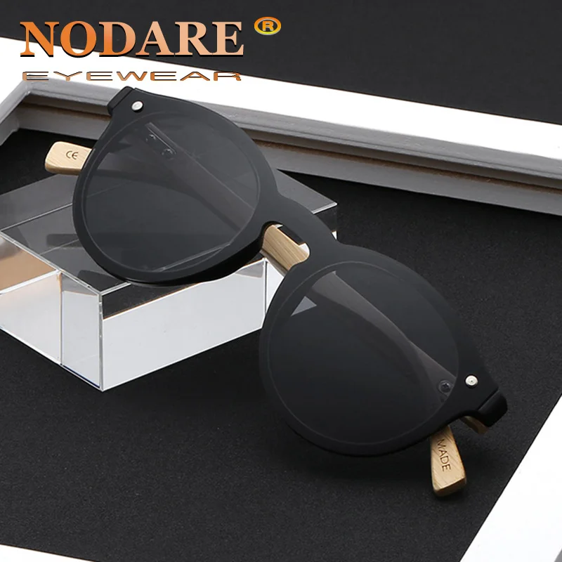 Мужские солнцезащитные очки NODARE натуральные деревянные солнечные с бамбуковыми