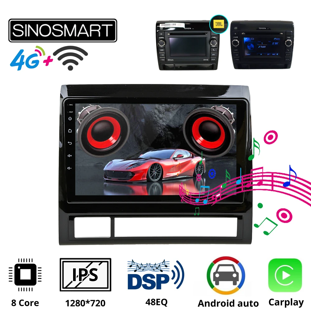 Sinosmart Автомобильный GPS навигатор для Toyota /Tacoma/HILUX (Американская версия) 2005 2014 радио
