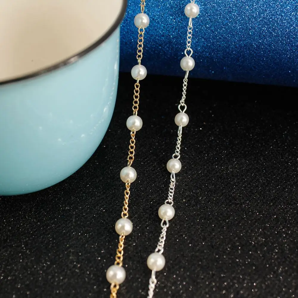 Очаровательные модные браслеты с имитацией жемчуга для женщин Золотая