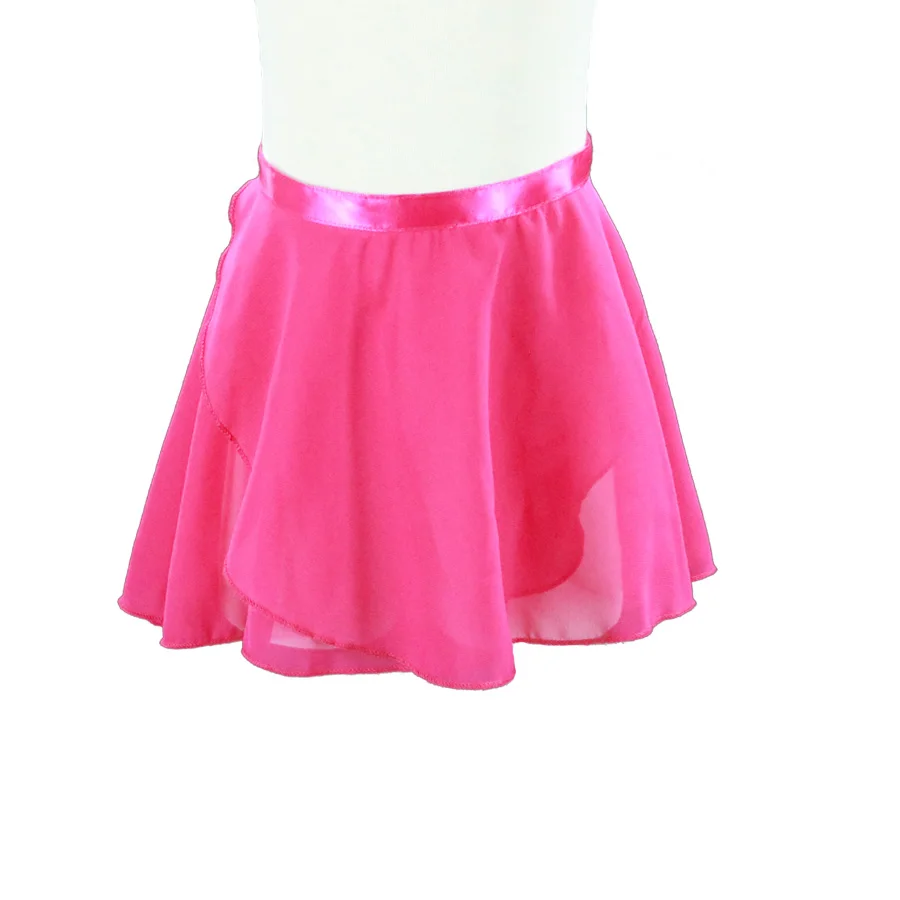 Балетная юбка для танцев цвет розовый красный взрослых и детей шифоновое