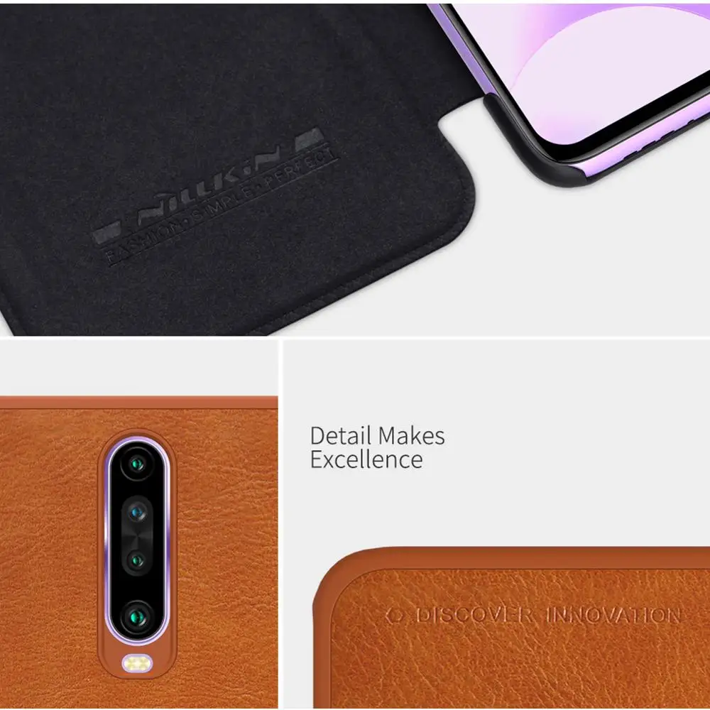 Для Xiaomi Redmi K30 5G чехол Nillkin Qin роскошный мягкий кожаный с откидной крышкой для