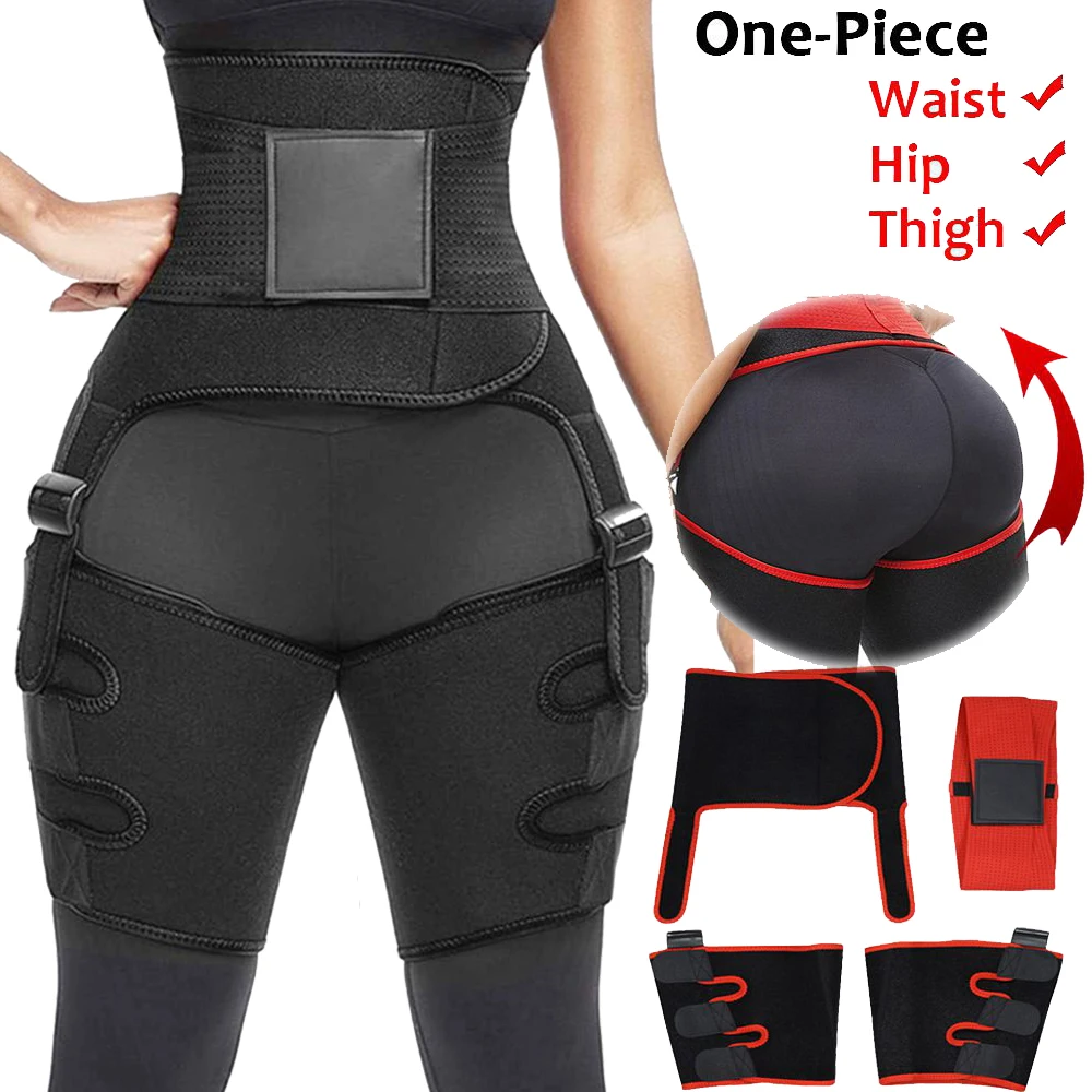 

Thigh Trimmer and Butt Lift Waist Trainer for Women Neoprene Adjustable 3 in 1 Waist and Thigh Trimmer Slimming Body Shapers