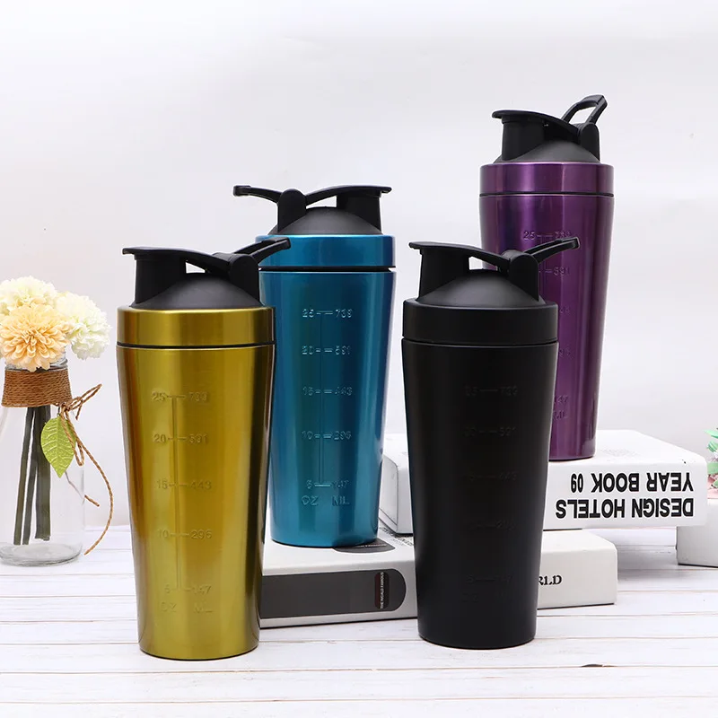 Скидка Шейкер для протеина из нержавеющей стали, бутылка для спортзала, уличный шейкер, спортивный Миксер для молочного коктейля, бутылка для воды,... Pаспродажа Шейкер для протеина из нержавеющей стали, бутылка для спортзала, уличный шейкер, спортивный Миксер для молочного коктейля, бутылка для воды,...
