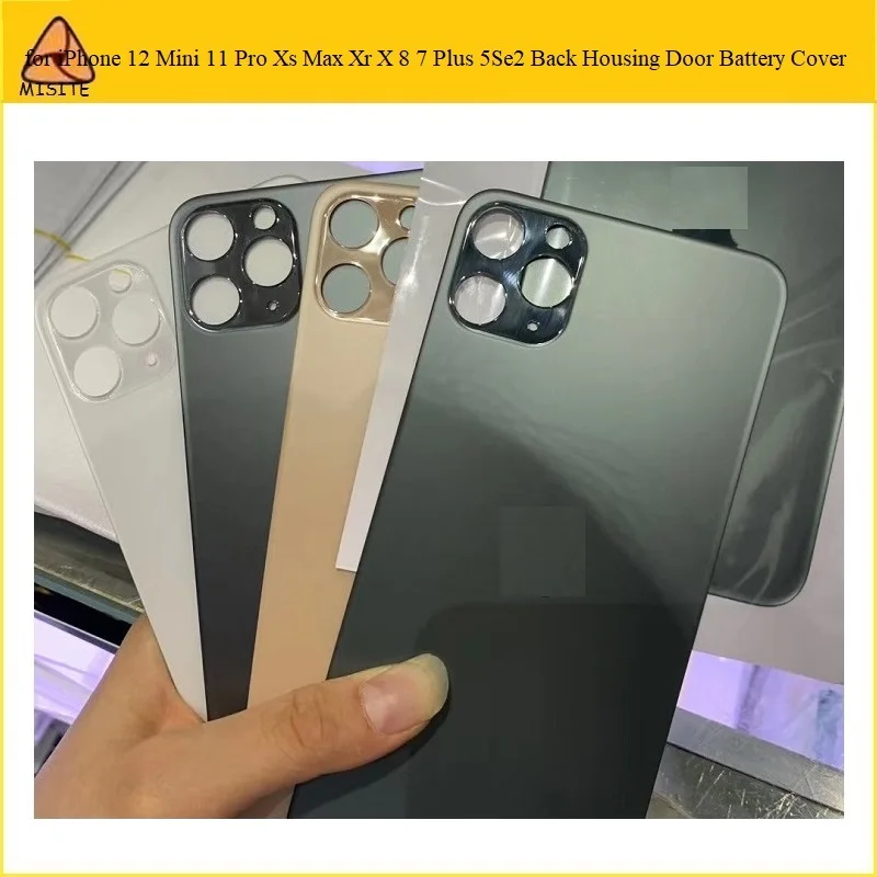 High Quality Big Hole Back Glass Battery Cover For iPhone 8 Plus X 12 mini 12Pro Max 11pro 11 pro max XS XR Rear Door Housing