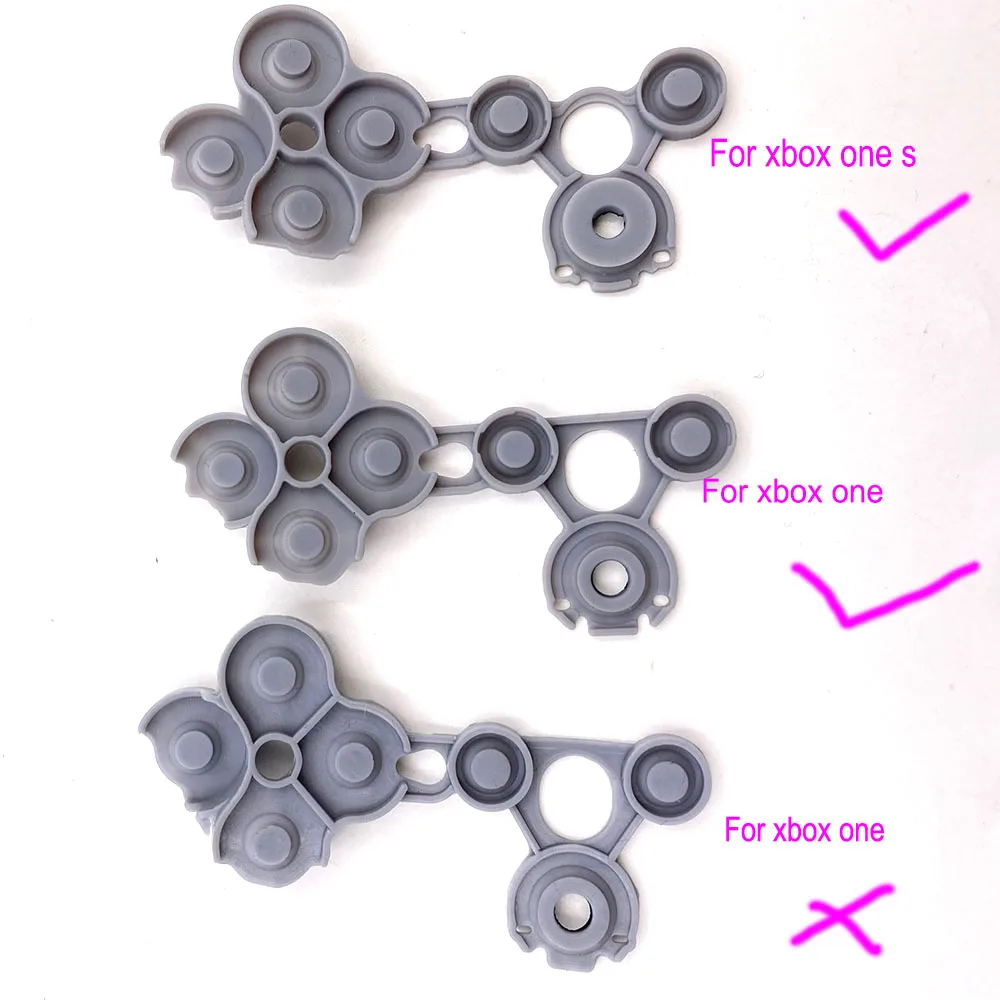 Серый кремниевый проводящий резиновый кнопка для Xbox One S контроллер D Pad|buttons