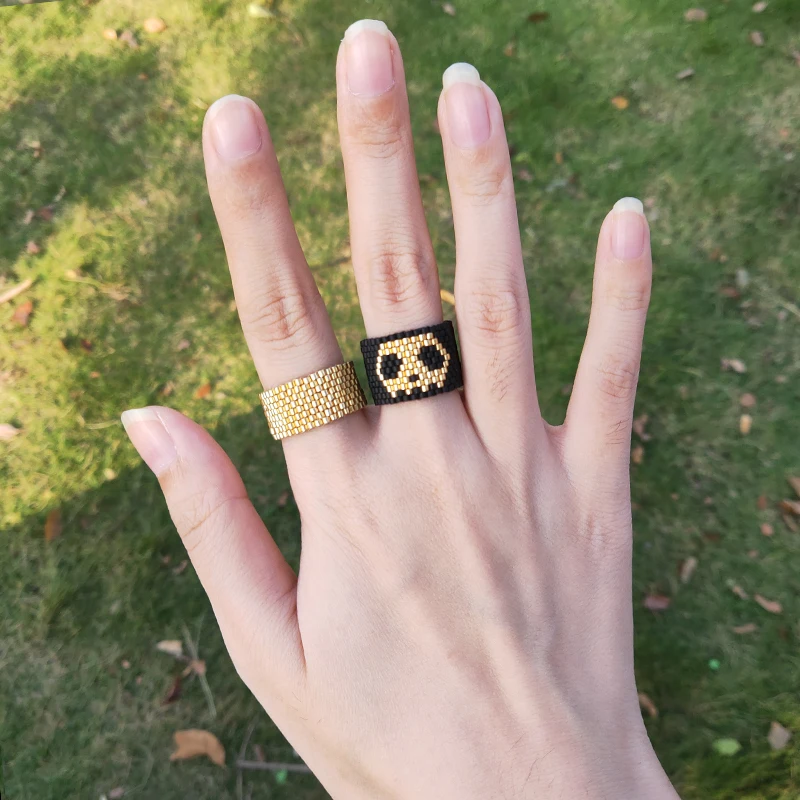 FAIRYWOO кольца с бусинами Миюки женские ювелирные изделия в стиле панк набор колец