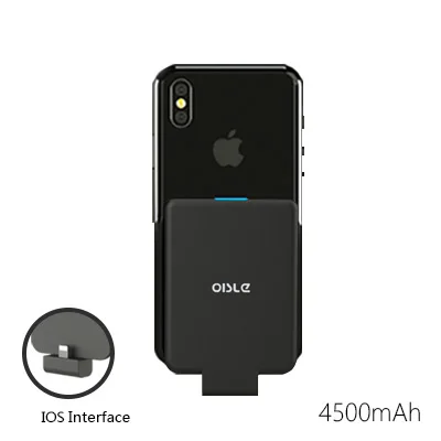8 pin Lighting Black Внешний 4500 мАч Мини Тонкий внешний аккумулятор портативный легкий резервный чехол Зарядное устройство для iPhone 6S 7 8 11 Plus X XS XR - Цвет: 8 pin Lighting Black