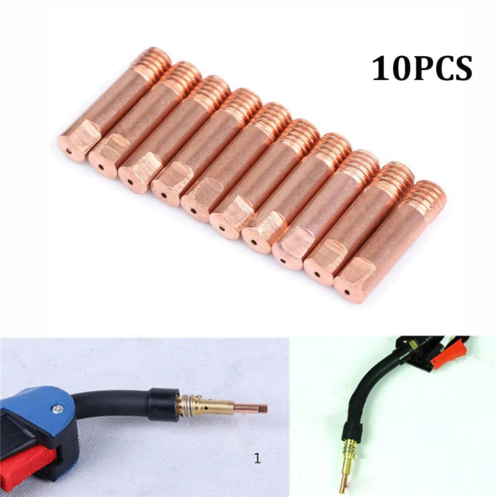 10pc MB 15AK M6 MIG Welding Contact Tips Welder Flux Cored Wire 0.8mm Length 25mm MAG Torch Solder Machine | Инструменты