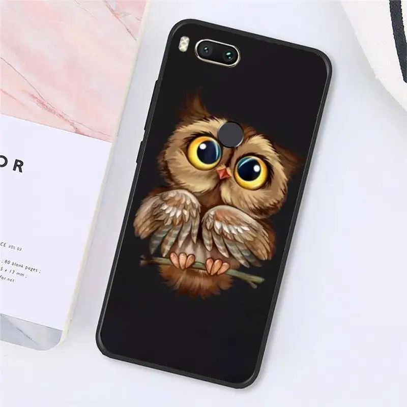 

owl cute cartoon animal Phone Case For Xiaomi Redmi note 7 8 9 t k30 max3 9 s 10 pro lite Luxury brand shell funda coque