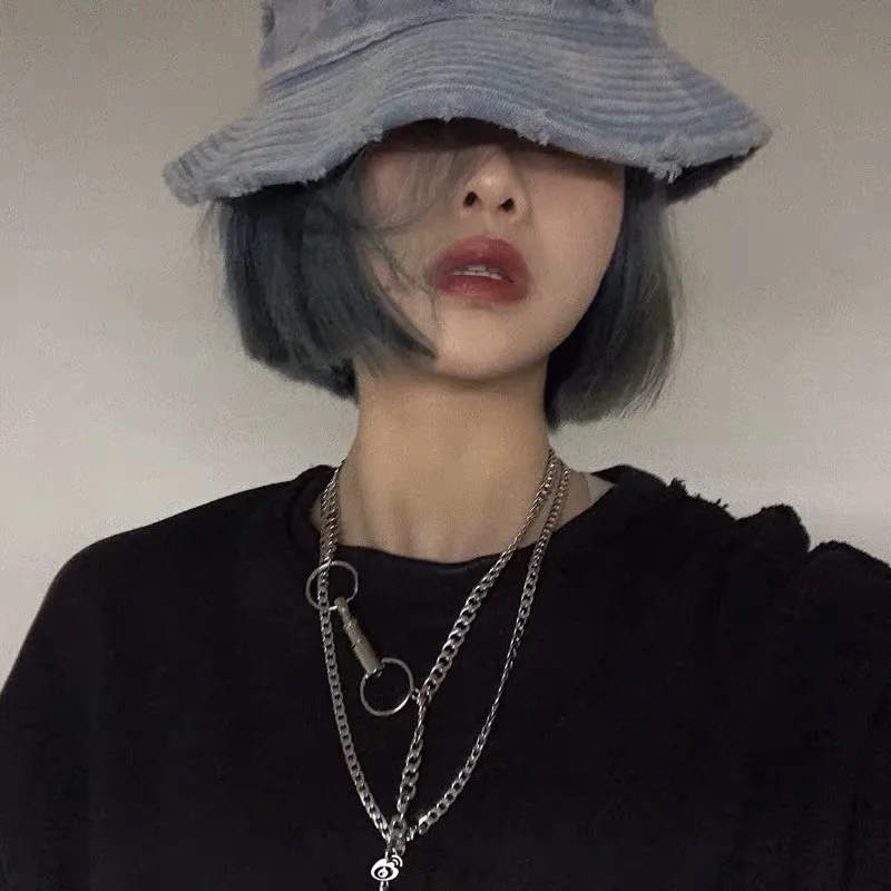 HUANZHI 2019 из нержавеющей стали с геометрическим круглым пряжкой двойная подвесками