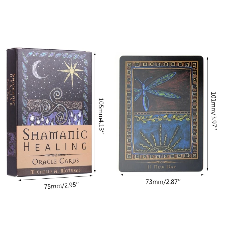 Shamanic Healing Oracle Cards 44 Deck Tarot English Divination Board Game PXPF |