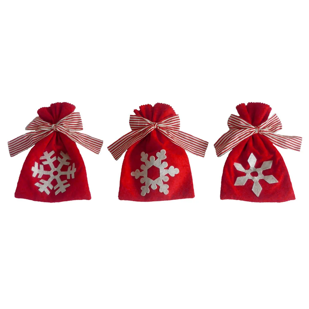 Рождественская Снежинка лук конфеты Подарочный магазин день рождения пакет