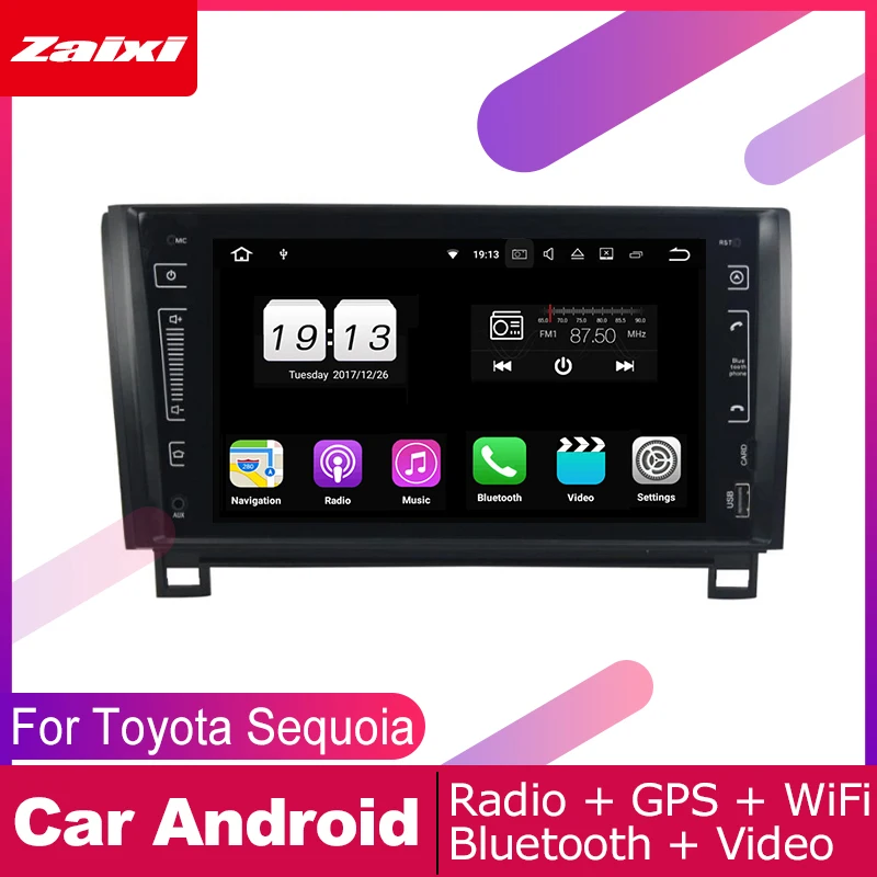 ZaiXi для Toyota Sequoia Tundra 2010 ~ 2012 Автомобильная Мультимедийная система Android 2 DIN
