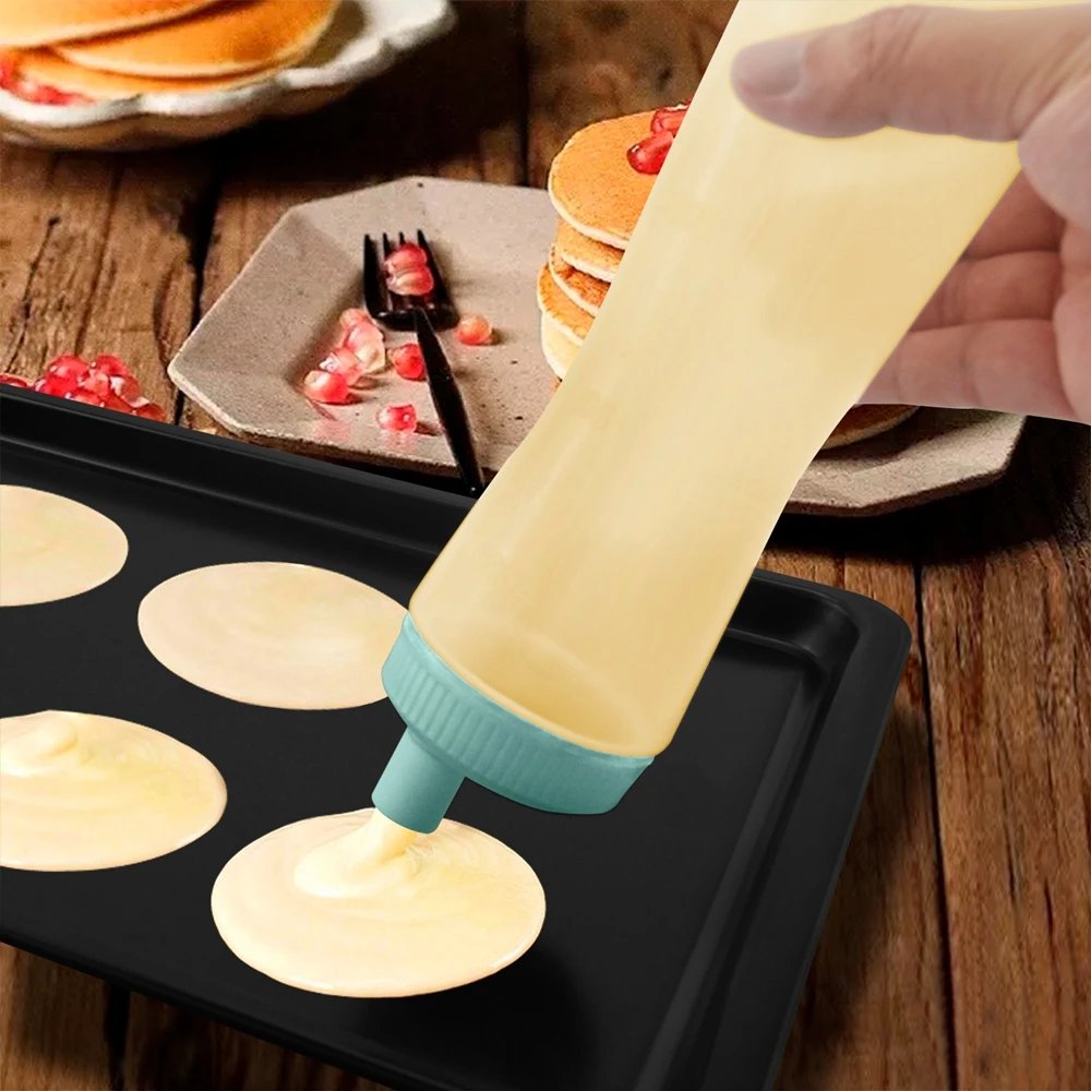 EHZ Baking Pen Squeeze Sauce Bottle Wide Mouth Food Grade Material Honey Salad Milk Tomato Jam Oil Large Capacity | Дом и сад