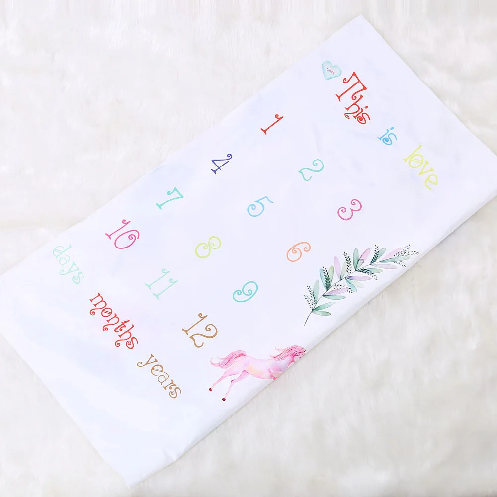 

100*100CM Pony Pattern Baby Blanket, Children Photo Blanket, Boy Photo Blanket, Baby Decoration Blanket
