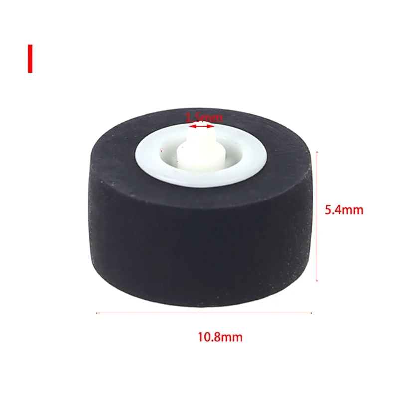 

5pcs Different Size Car Retractor Press Belt Pulley, Deck Audio- Pressure Recorder Press Belt Pulley Cassette Deck Pinroller