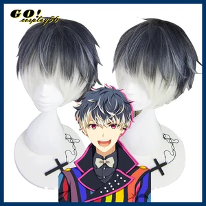 Парик для косплея аниме IDOLiSH7, термостойкий синтетический волос для взрослых, Re:vale MOMO, Короткие Смешанные цвета, для ролевых игр, унисекс