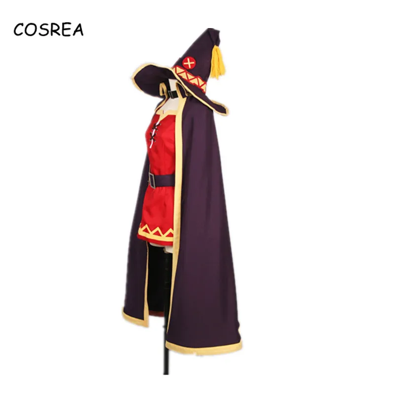KonoSuba Megumin маскарадный костюм с шапкой платье накидкой для Хэллоуина женщин Божье