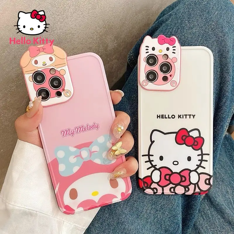 

Hello Kitty for iPhone 13/13Pro/13Promax/13min/XS/11/12Pro/12mini Stereoscopic Camera protection Phone Case Cover
