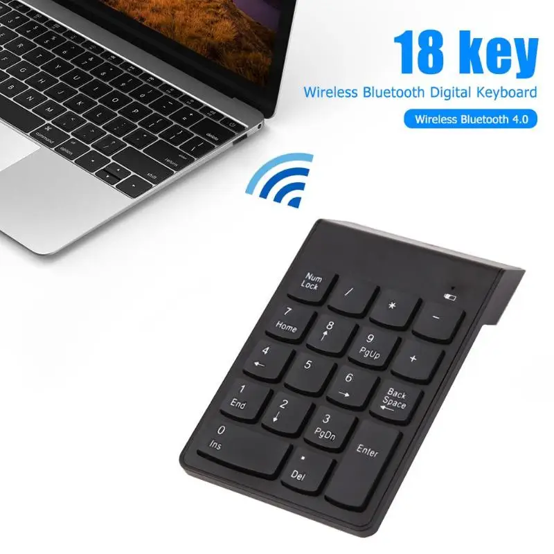 Mini 18 Keys Wireless Bluetooth Number Pad Ultra-thin Digital Computer Numeric Keypad Keyboard for Laptop PC Klavye Teclado | Компьютеры и