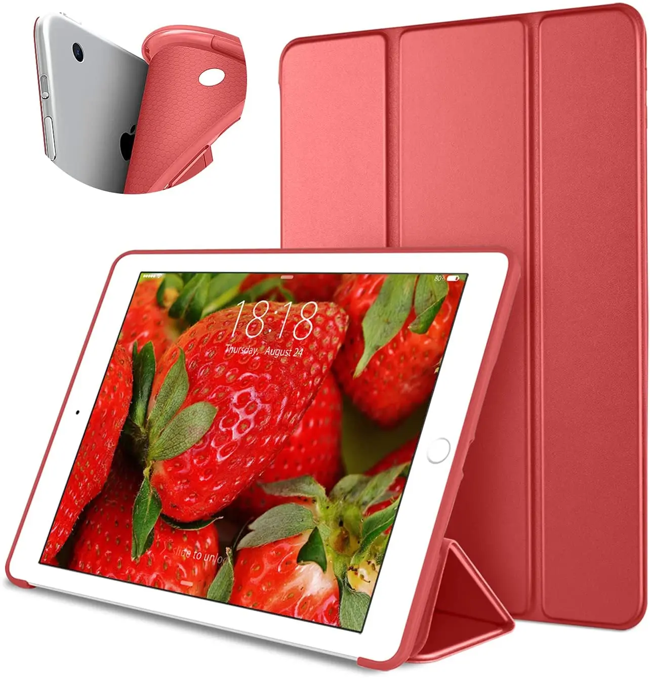 

Ультратонкий легкий умный чехол DTTO для iPad 9,7 дюйма, чехол-подставка тройного сложения с гибкой мягкой задней крышкой из ТПУ для iPad Air