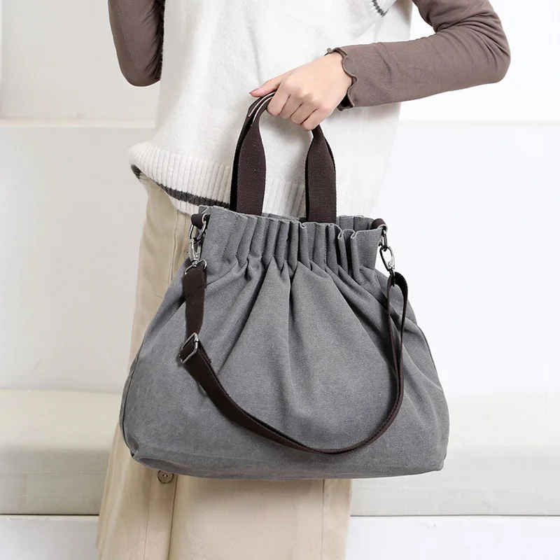 

New Big Women Bag Handbags Female Canvas Ladies Women Shoulder Bags Canvas Crossbody Bag Hobos Bag Vintage Casual Solid Totes