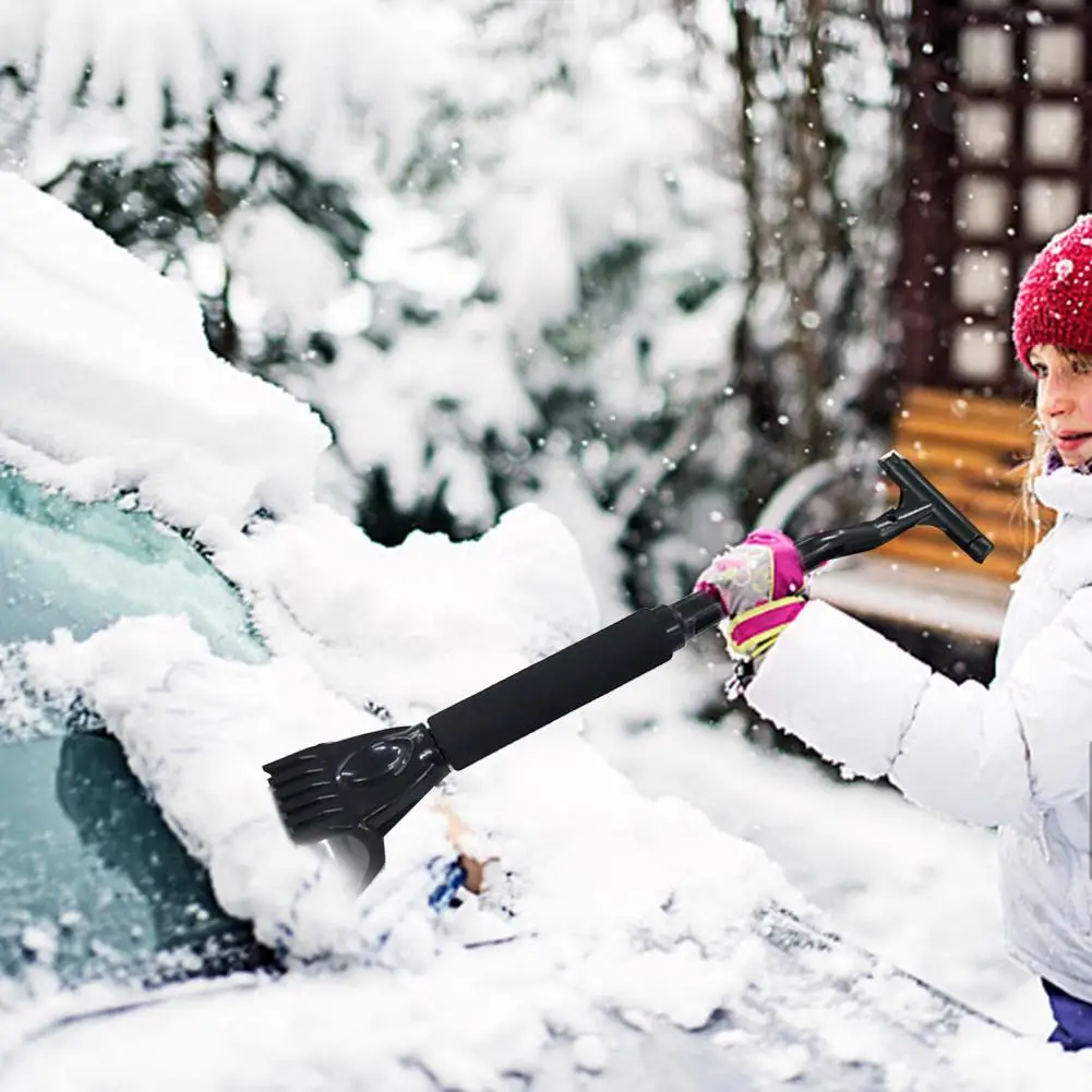 

2-in-1 Windshield Cleaning Brush with Detachable Ice Scraper and 2PCS Cleaning Cloth 180 Rotate Auto Car Clean Brush Accessories