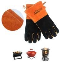 2 pcspair heat resistant glove bbq grill oven gloves fire proof kitchen cooking barbecue accessories outdoor cook tool