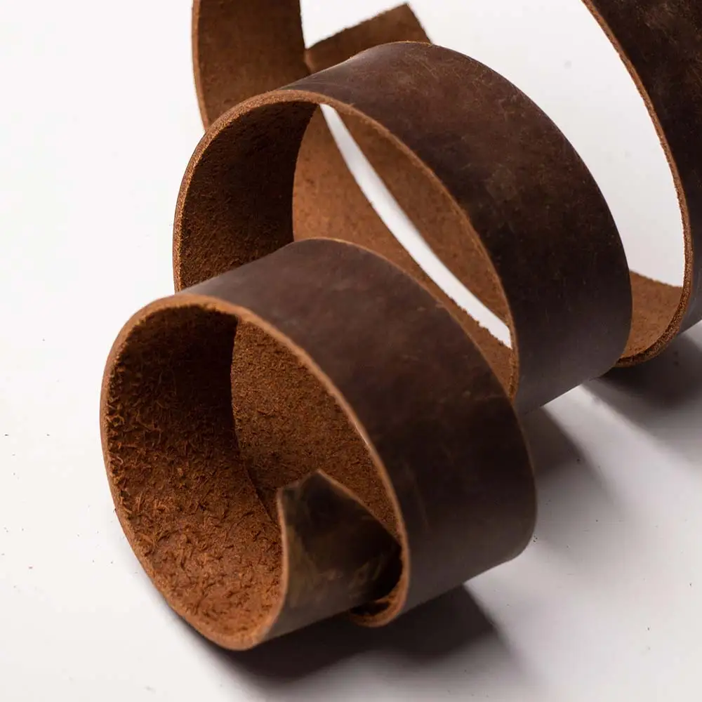 Полоса из натуральной кожи Diy кожаный шнур поводок для домашних животных crazy horse