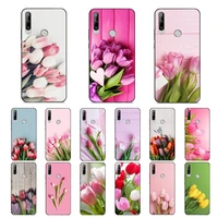 yndfcnb peony tulip flower pink love phone case for huawei y 6 9 7 5 8s prime 2019 2018 enjoy 7 plus