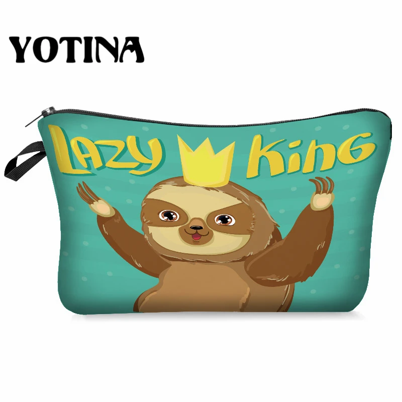 bpd9008 Yotina женская косметичка llama 3D печать с разноцветным рисунком Макияж сумка на молнии путешествий Органайзер для макияжа - Цвет: bpd9008