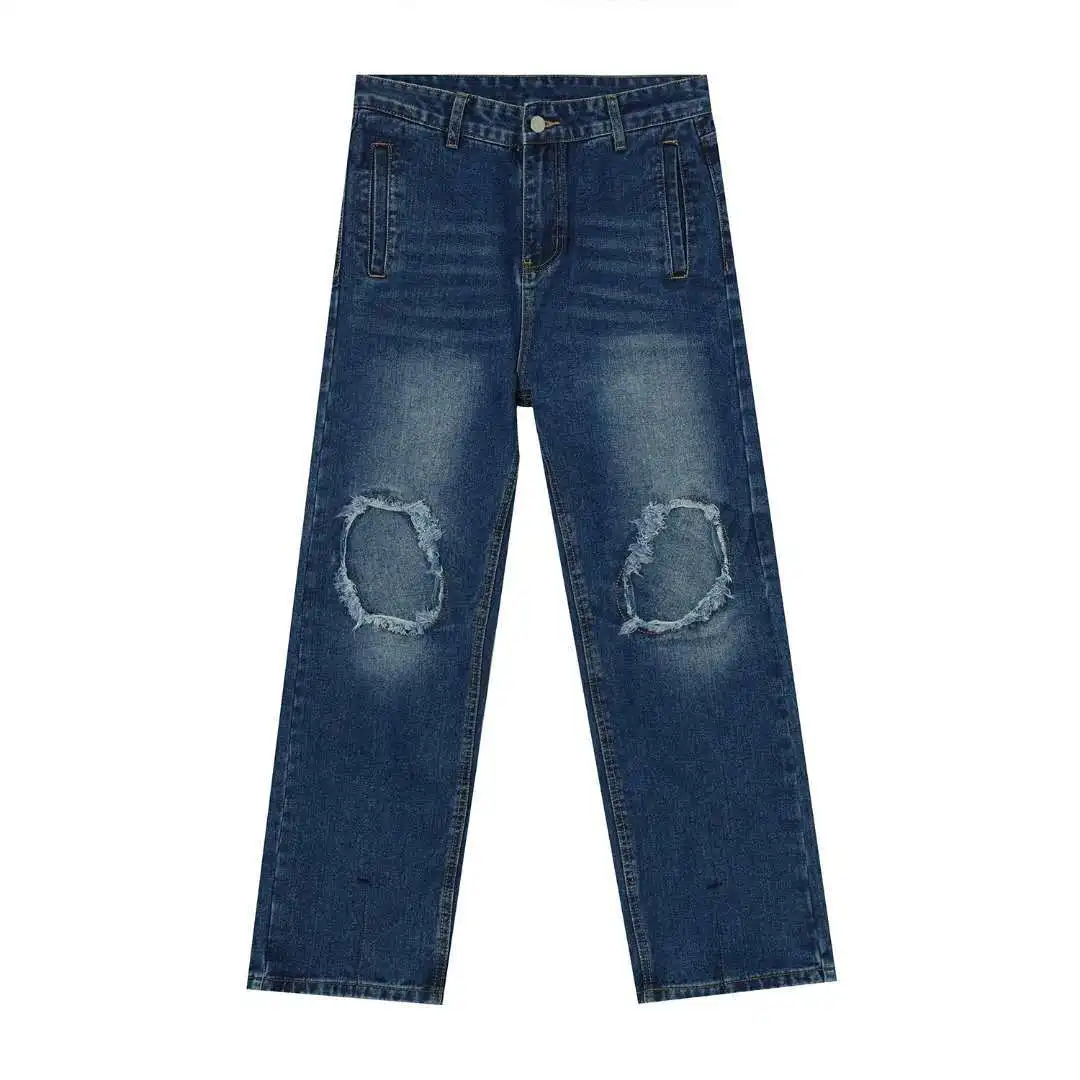 

Patchwork ripped jeans for men Hip Hop Distressed goth clothes 2021 men designer jeans for men biker jeans U157