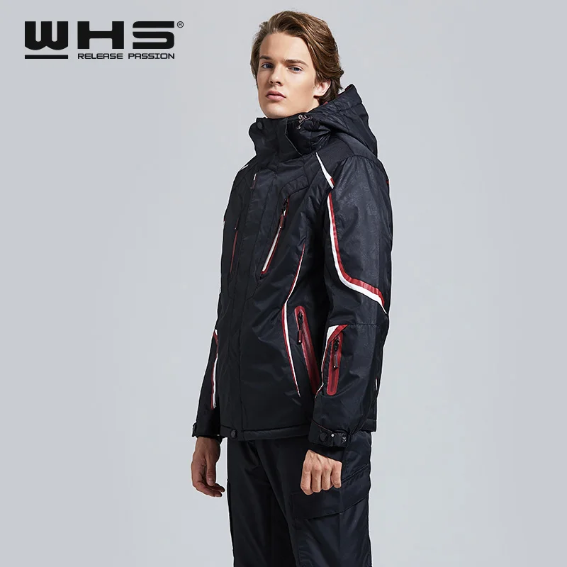 WHS горячая Распродажа, лыжные куртки для мужчин, ветронепроницаемое теплое пальто, Мужская водонепроницаемая куртка для сноуборда, спортивная одежда для подростков, зимняя одежда