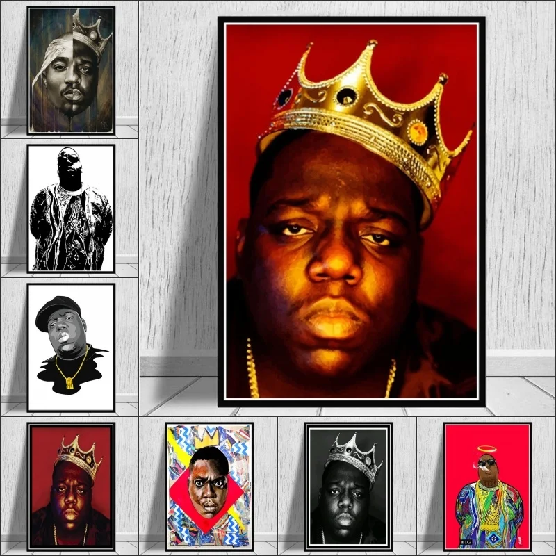 

The Infamous B.I.G Biggie Smalls Tupac 2PAC Shakur Hip Hop Gangsta Rap Music Art Painting Wall Home Posters Canvas Painting