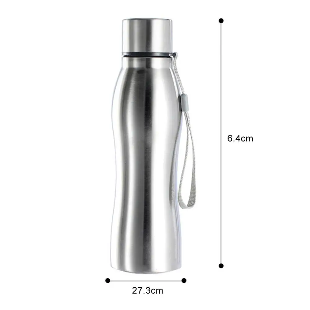 

750ml Portable Single Wall Stainless Steel Water Bottle Outdoor Sports Drink Cup