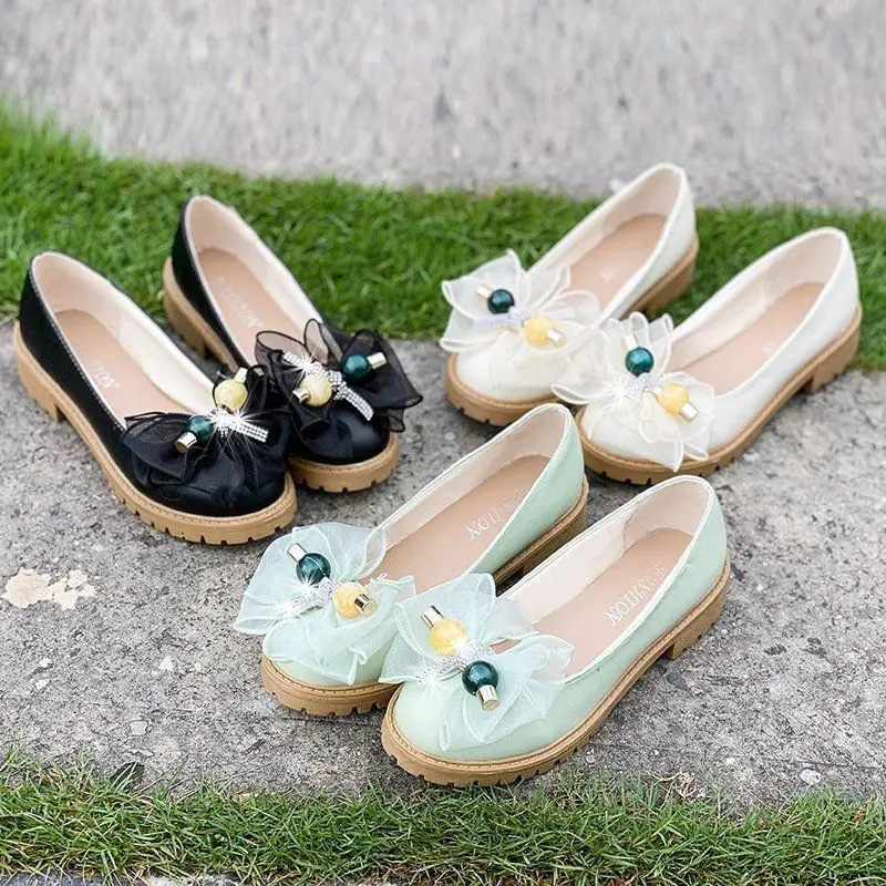 

2021 summer new ladies flat loafers retro casual sweet all-match loafers walking and female ballet shoes large size