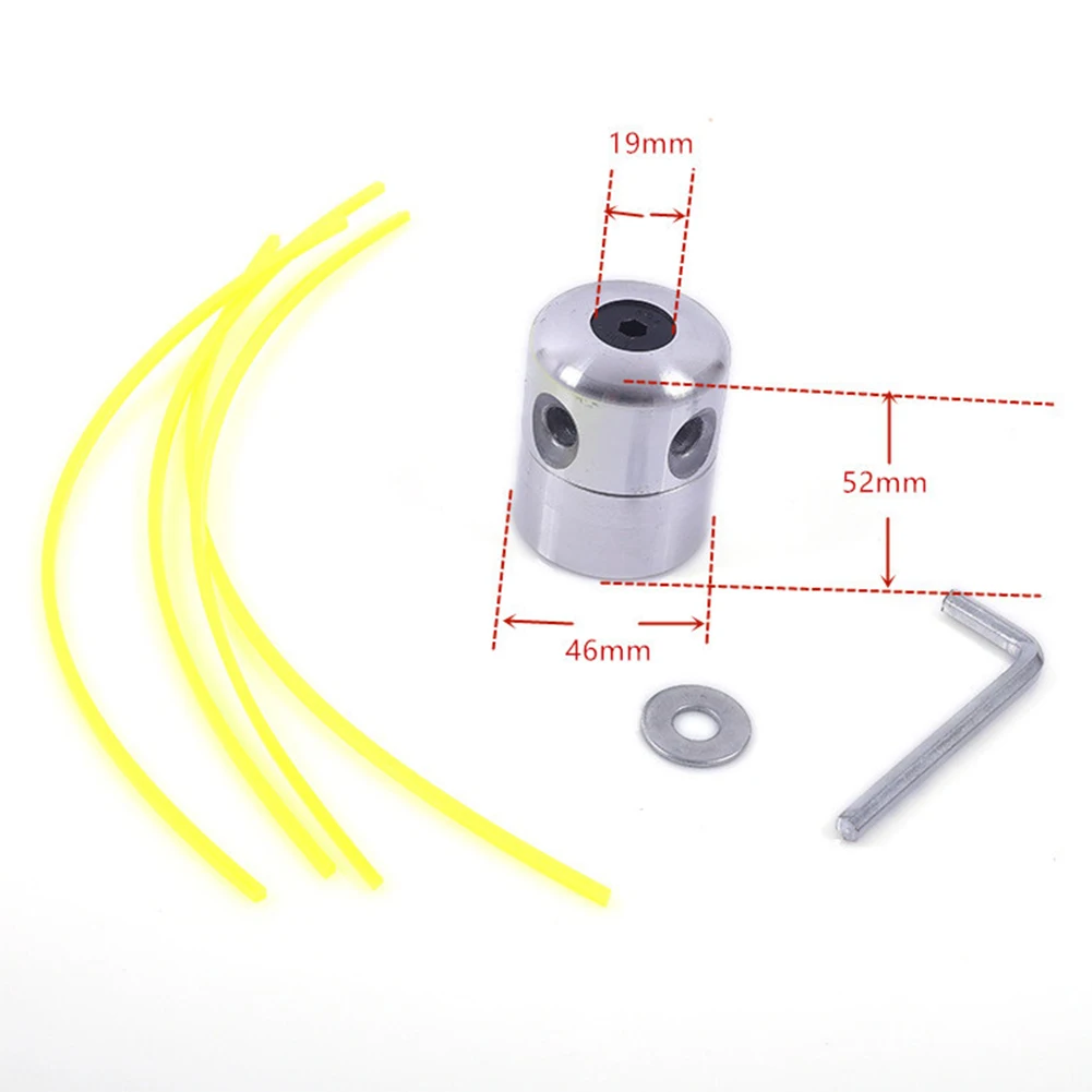 

New Aluminum Grass Trimmer Head With 4 Lines Brush Cutter Head Lawn Mower Accessories Cutting Line Head for Strimmer Replacement