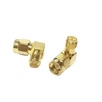 1pc new sma male plug to rp sma female jack rf coax adapter convertor right angle goldplated wholesale