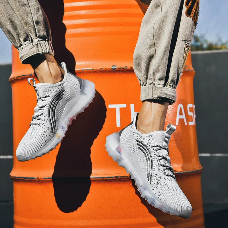 

Lcxmnd 2020 luminous trend flying popcorn bottom sports casual men's shoe
