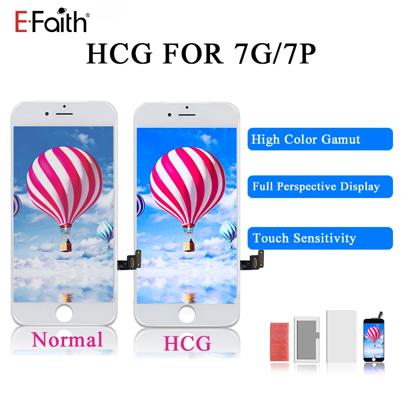 5 шт./партия EFaith для iPhone 7 Plus или P ЖК экран HCG высококачественный цветной дисплей