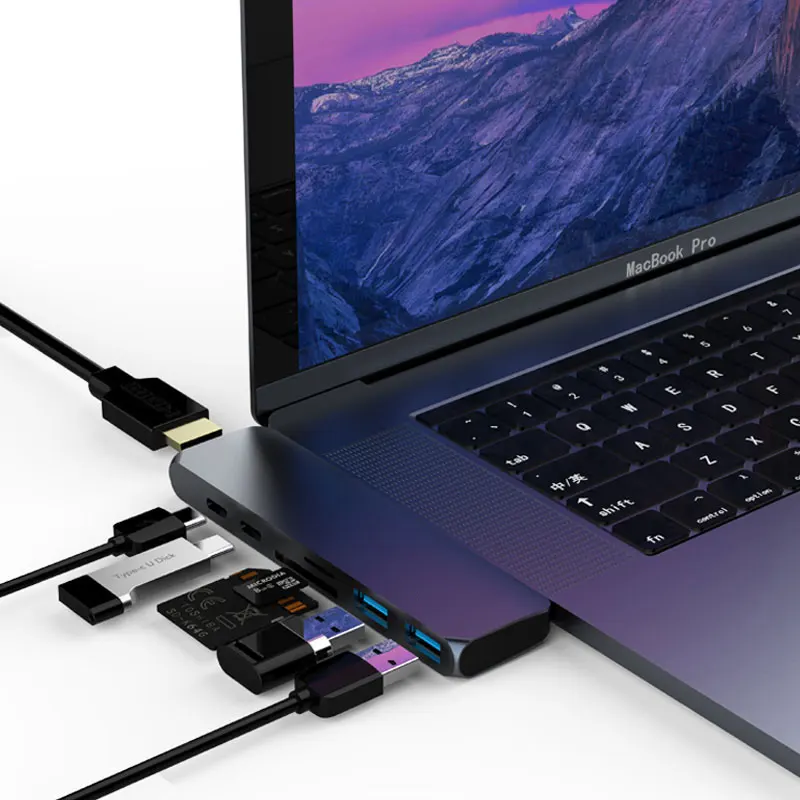 USB C Hub Thunderbolt 3 Dock with HDMI-compatible Adapter TF SD Reader PD 3.0 for MacBook Pro/Air Type-c 2021 | Компьютеры и офис