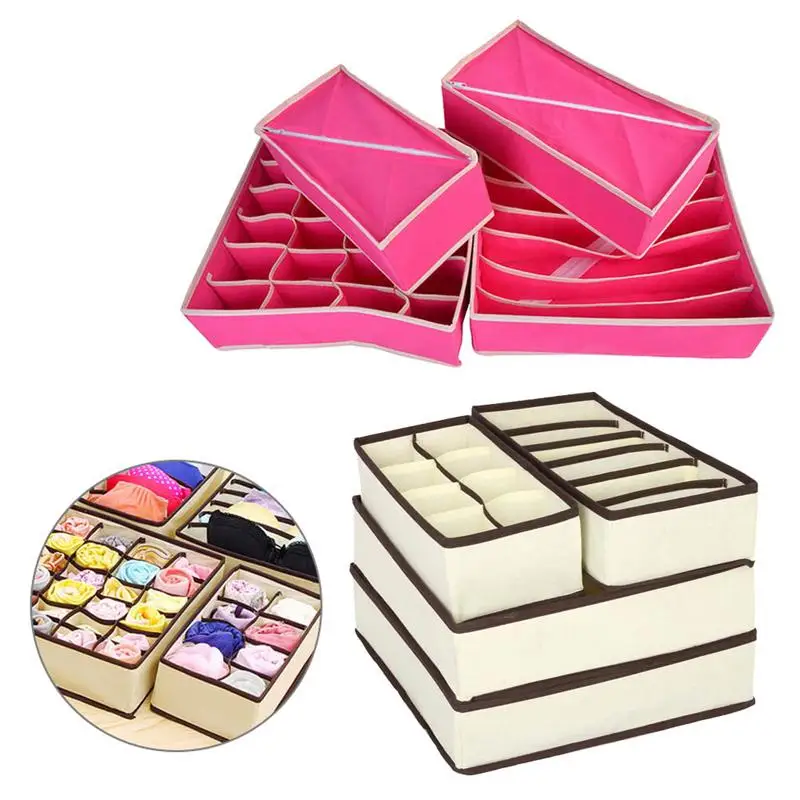

Underwear Bra Socks Panty Storage Boxes Cabinet Organizers Wardrobe Closet Home Organization Drawer Divider Dormitory Save Space