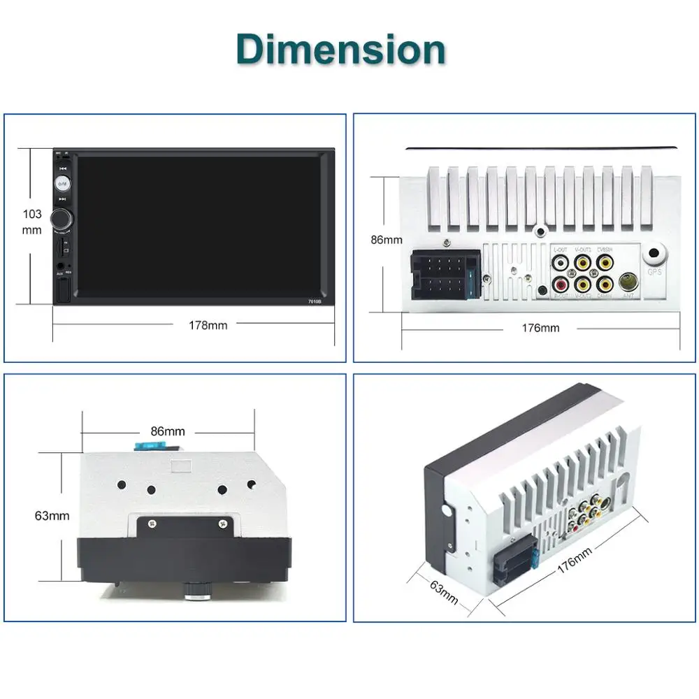 Автомобильное радио 2 din MP5 Автомобильный плеер Зеркало Ссылка Авторадио общие