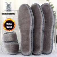 thermal felt insoles thicken warm heated insoles for men women winter shoes breathable snow boots imitation rabbit shoe pads