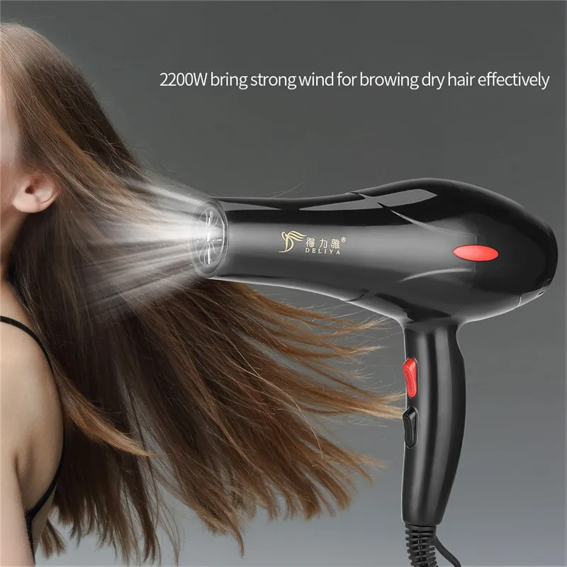 

2200W Professional Negative Ion Hair Dryer Fan Home Use Hot Cold Blow Drying Barber Salon Blower Diffuser Concentrator Nozzles