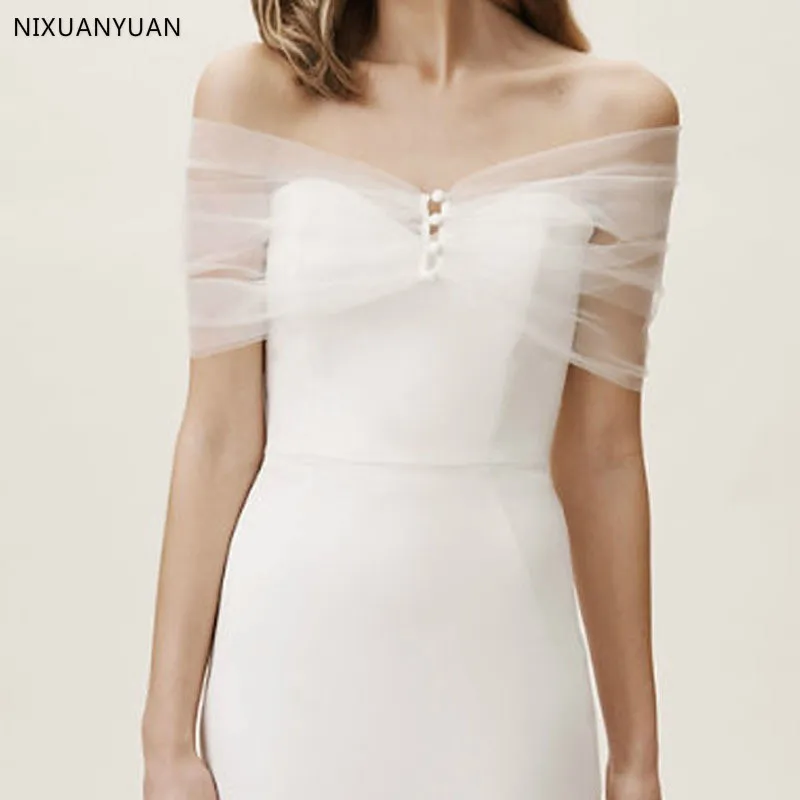 Женское свадебное болеро свадебная накидка из тюля с запахом иллюзией открытыми