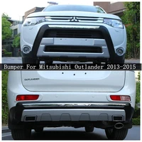 fits for mitsubishi outlander 2013 2014 2015 high quality abs car front rear bumper protector cover guard skid plate