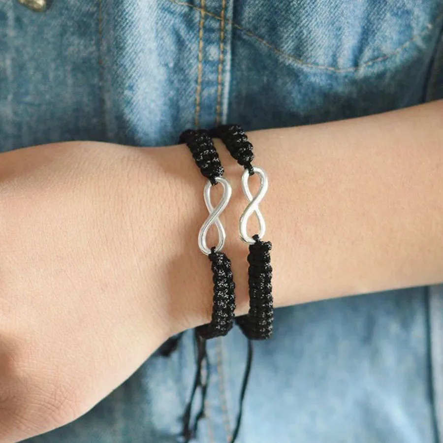 Горячая Распродажа Плетеный вручную браслет MAOKE 8 слов Бесконечная любовь