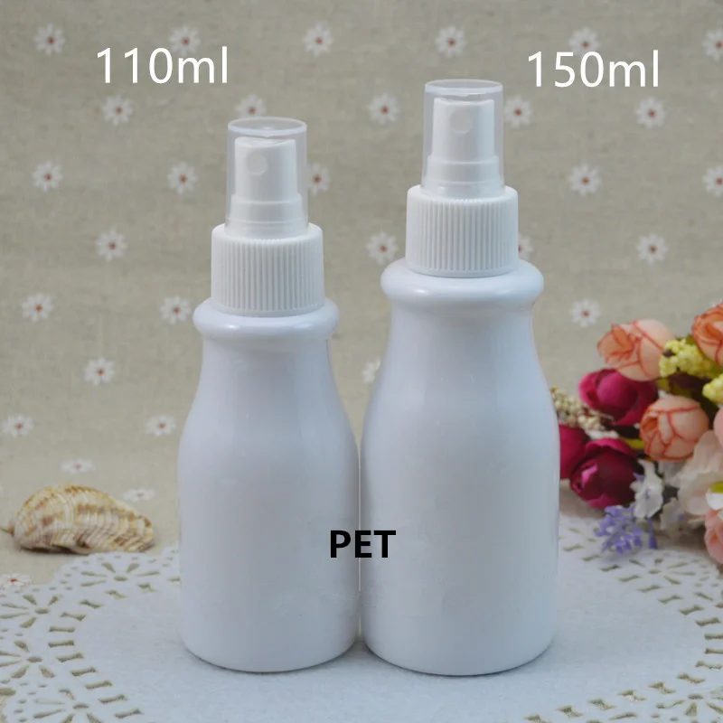 

110/150 мл бутылка с распылителем, белая бутылочка PET, увлажняющая бутылка для дезинфекции жидкости с крышкой, многоразовая бутылка, набор для п...